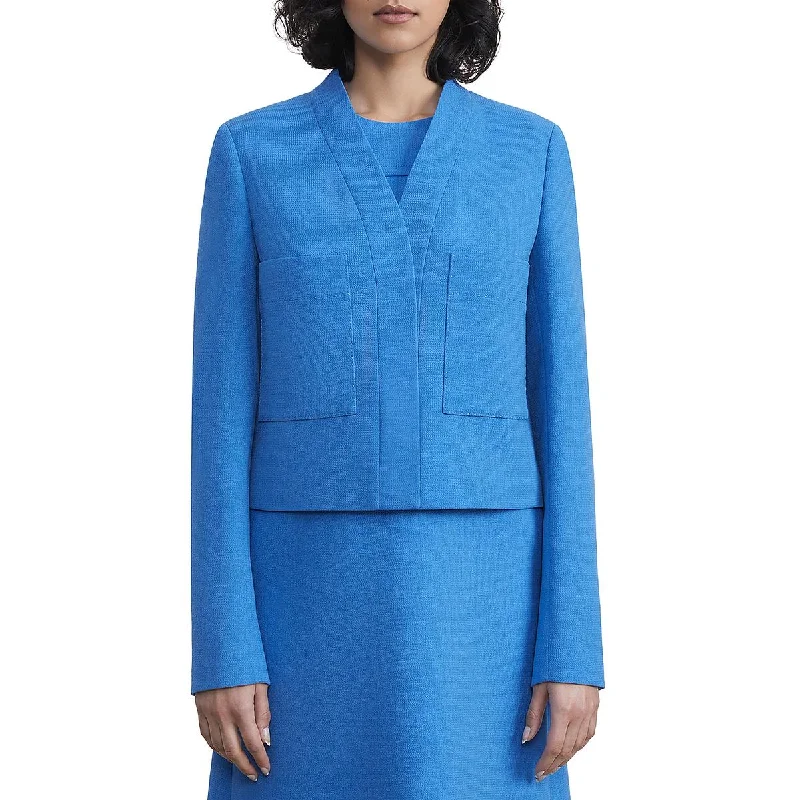 Classic Comfort Lafayette 148 New York Womens Wool Suit Separate Collarless Blazer