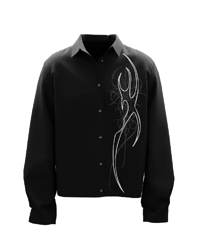 Personalized Creativity Celestial Boxy Black Oversized Shirt
