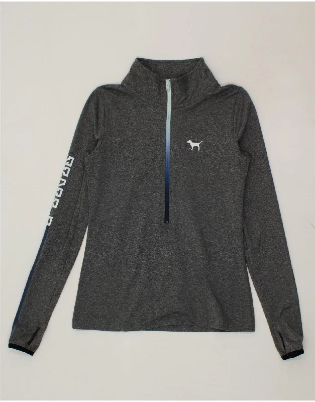Easy Fashion VICTORIA'S SECRET Womens Graphic Pullover Tracksuit Top UK 10 Small Grey