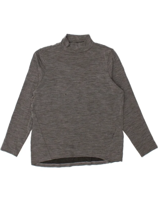 Relaxed Outfits ROHAN Womens Top Long Sleeve UK 16 Large Grey Flecked