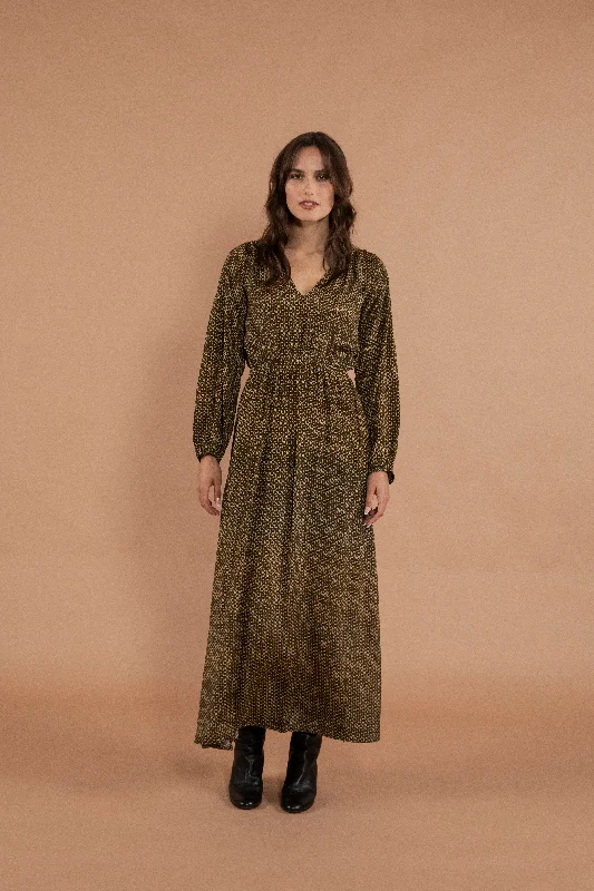 Romantic Skirt Style Aashvi V-Neck Maxi Dress