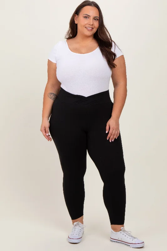 Trendy Styles Black Crossover Plus Leggings