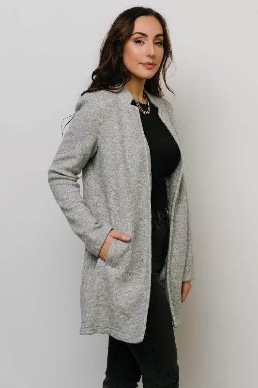 Relaxed Fashion Knoll Notch Jacket | Gray