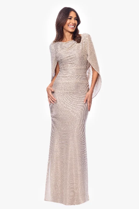 Cool Comfort Petite "Celine" Boat Neck Crinkle Gown