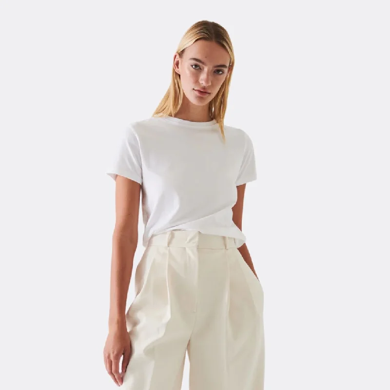 Classic Comfort Pima Cotton Stretch Slim T-Shirt (White)