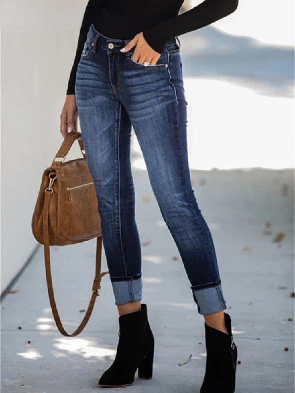 Cozy Comfort DressBetty - High Waist Stretch Skinny Denim Blue Retro Washed Elastic Slim Pencil Pants Cozy Comfort DressBetty - High Waist Stretch Skinny Denim Blue Retro Washed Elastic Slim Pencil Pants