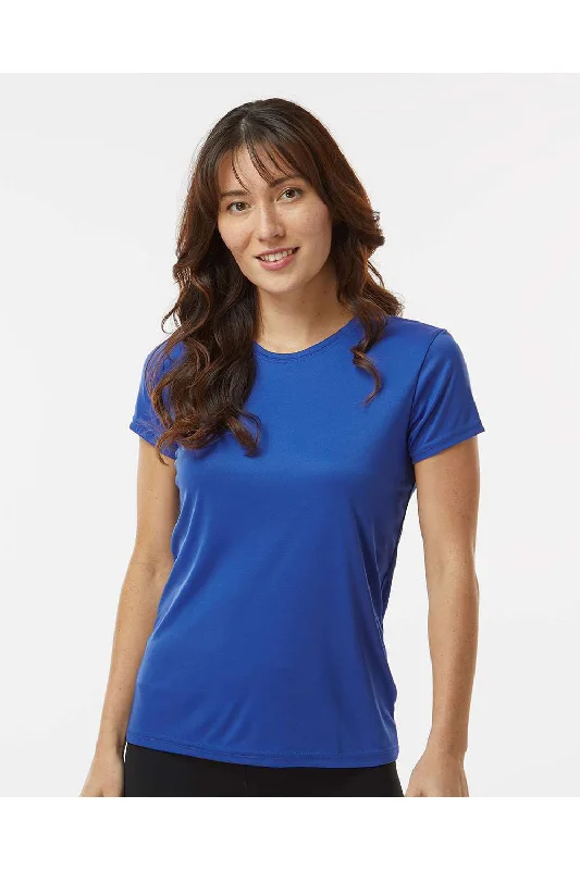 Affordable Looks Paragon Womens Islander Performance Moisture Wicking Short Sleeve Crewneck T-Shirt - Royal Blue