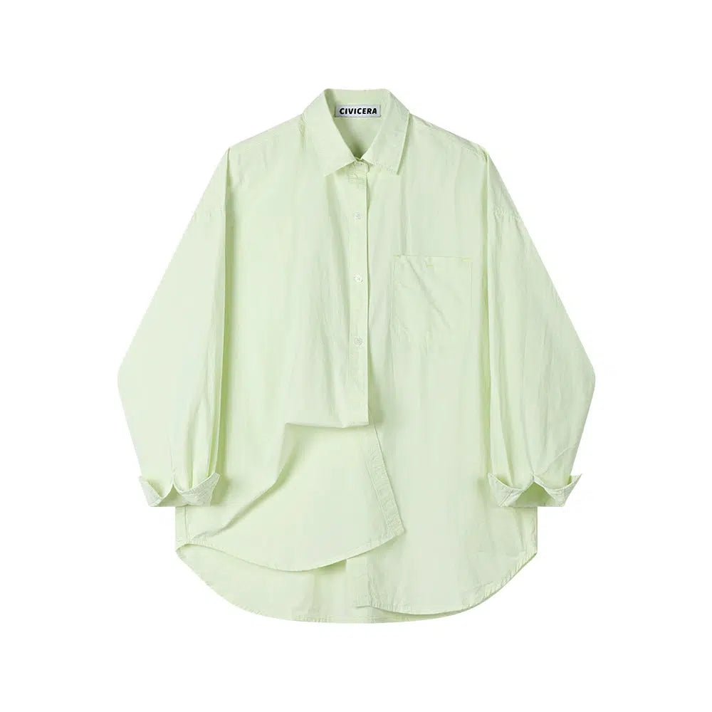 Fashion Layers Button-Up Long Sleeve Shirt