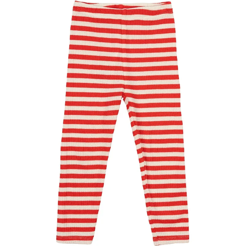 Chic Style THE NEW Siblings Poppy Red Striped Fro Uni Rib Leggings
