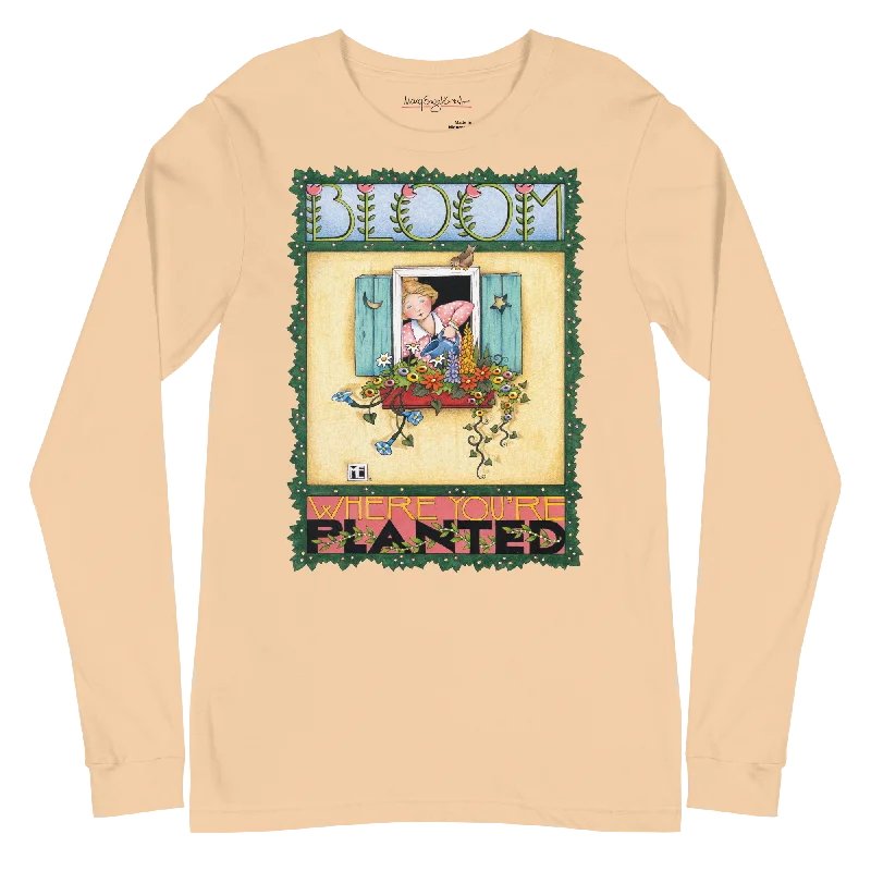 Elegant Fashion Bloom Where You're Planted Unisex Long Sleeve Shirt
