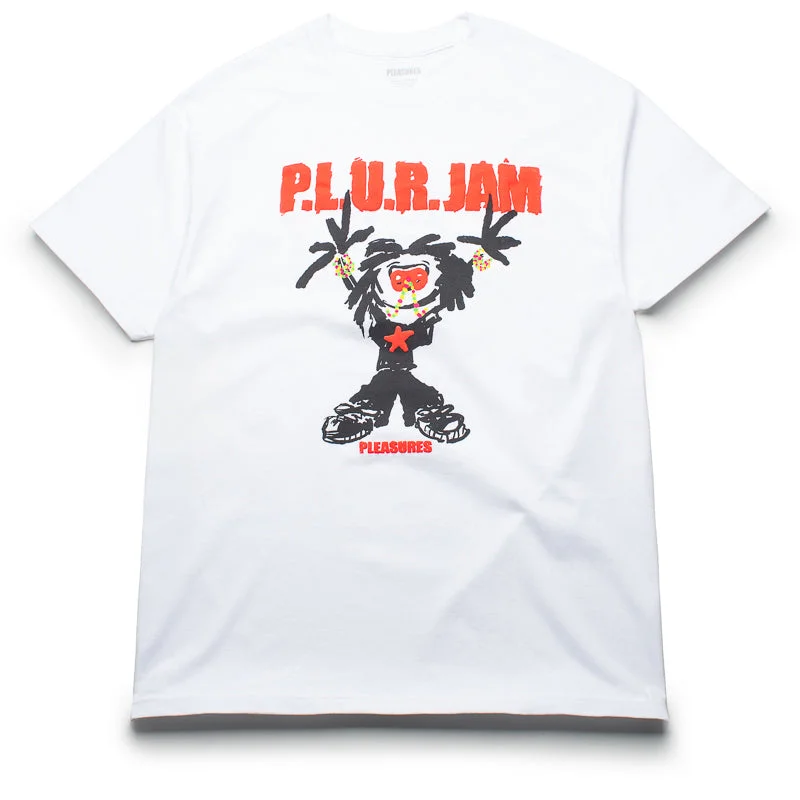 Versatile Wear Pleasures P.L.U.R. Jam Tee - White