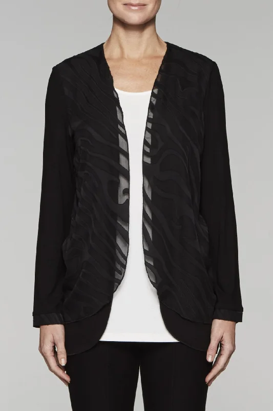 Everyday Outfits Semi-Sheer Open Front Cardigan