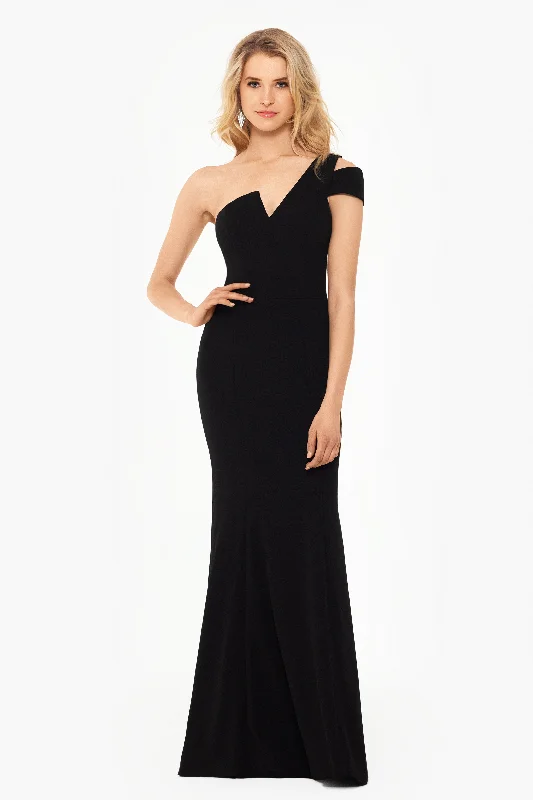 Stylish Comfortwear "Paulina" Cutout One Shoulder Floor Length Gown