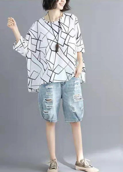 Personalized Printing Design French Black Letter O-Neck Loose Spring Shirts