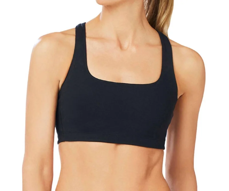 Soft Materials Define Low Impact Sports Bra In Black