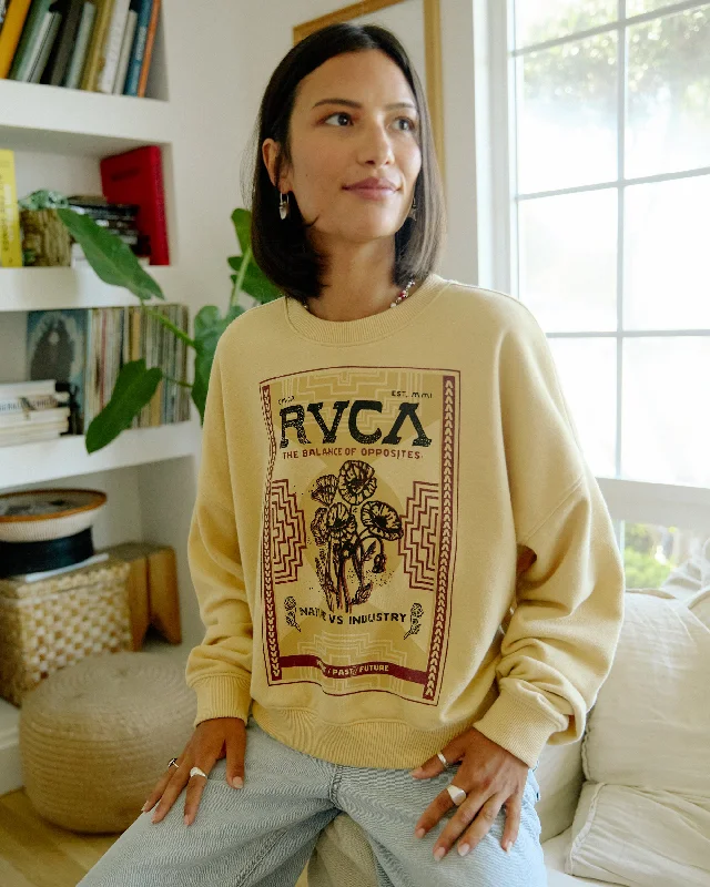 Casual Fashion Court Crewneck Sweatshirt - Sahara Sun
