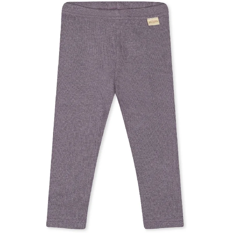Personalized Heterogeneous Splicing Petit Piao Dusty Violet Leggings Modal