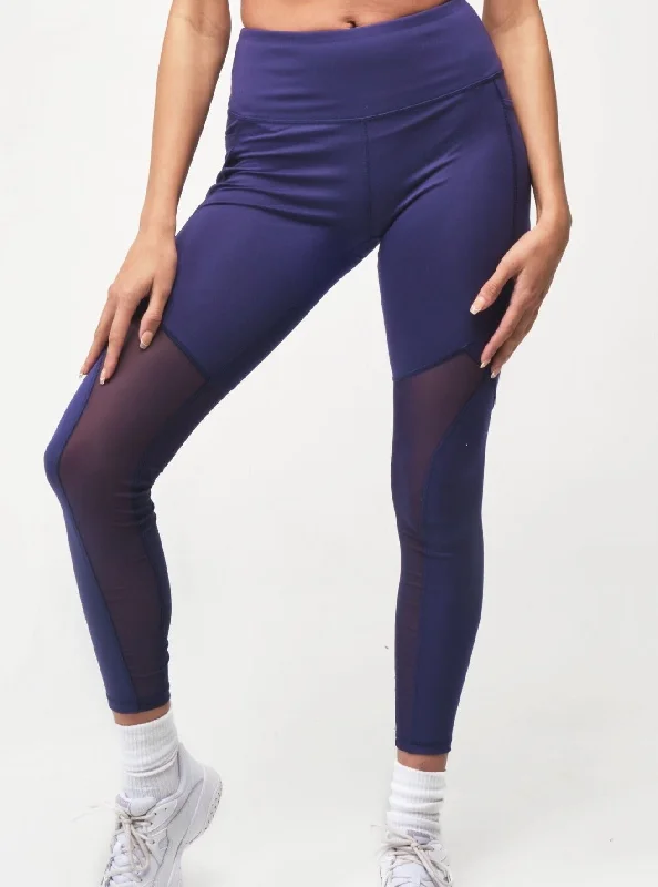 Cozy Essentials High-Rise Mesh Legging - Navy