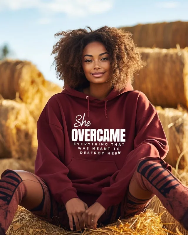 Personalized Heterogeneous Splicing She Overcame Everything Long Sleeve Hoodie