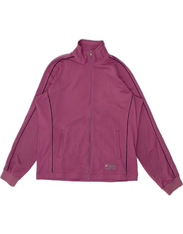 Soft Fit CHAMPION Womens Easy Fit Tracksuit Top Jacket UK 16 Large Pink Polyester