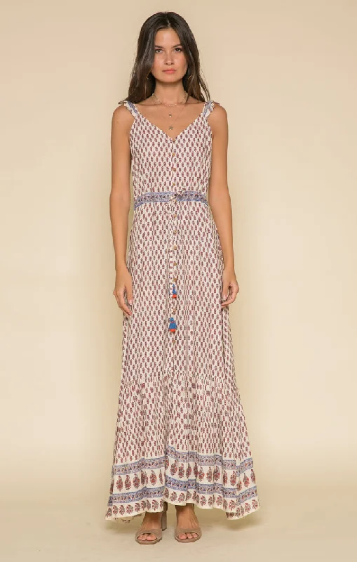 Personalized Creativity Avah Ruffle Strap Maxi