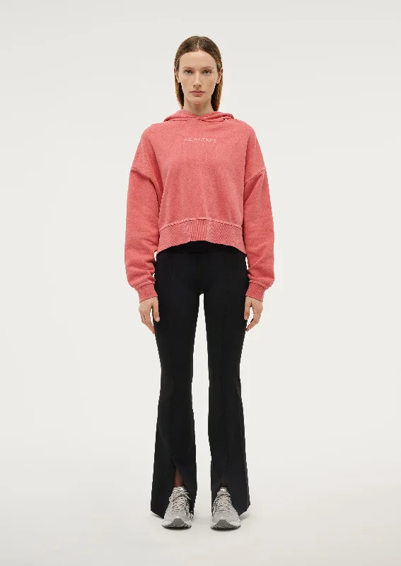 Relaxed Fashion TRANSITION HOODIE IN WASHED POPPY RED