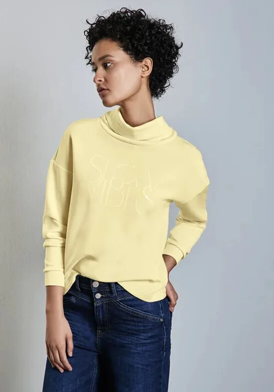 Luxurious Comfort Street One Cowl Neck Top, Yellow