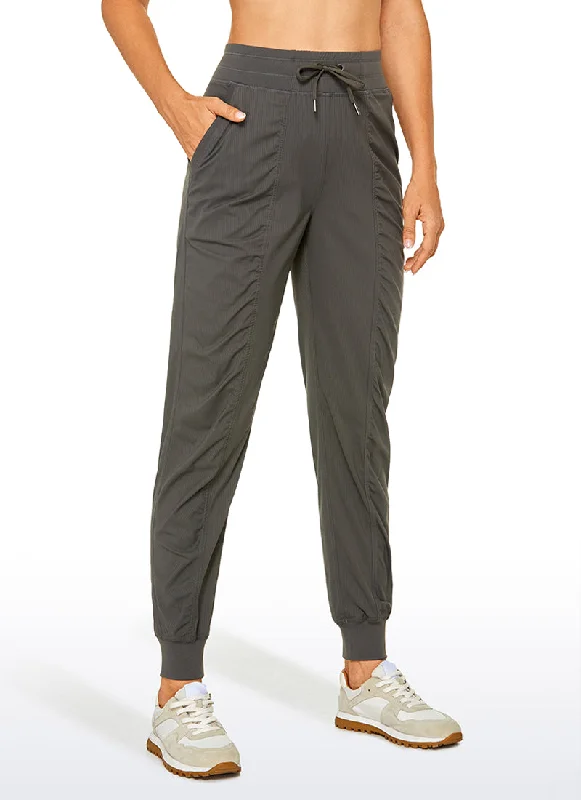 Comfy Clothes Striped Joggers with Pockets 28'' - Ruched