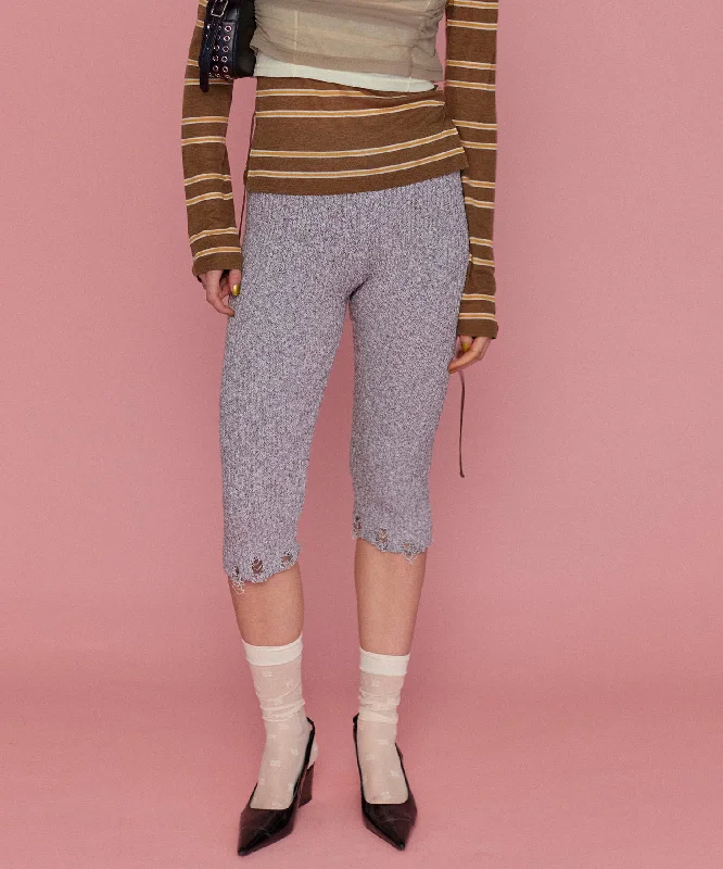 Trendy Vibes 【25SPRING PRE-ORDER】Slub Yarn Crush Processing Leggings