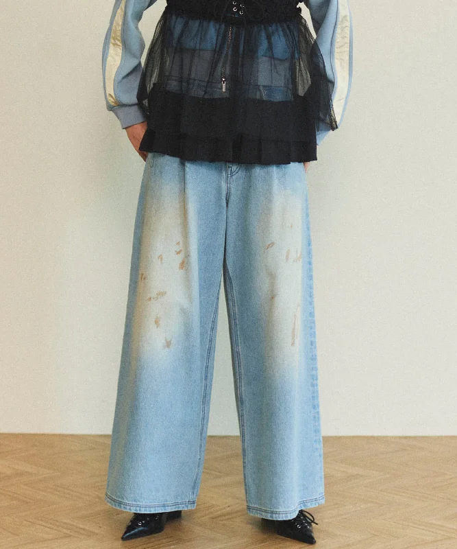 Cozy Wear 【25SPRING PRE-ORDER】Waist Tuck Wide Denim Pants
