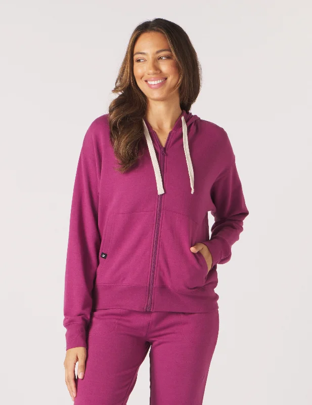 Personalized Heterogeneous Splicing Vintage Oversized Zip Up: Rouge
