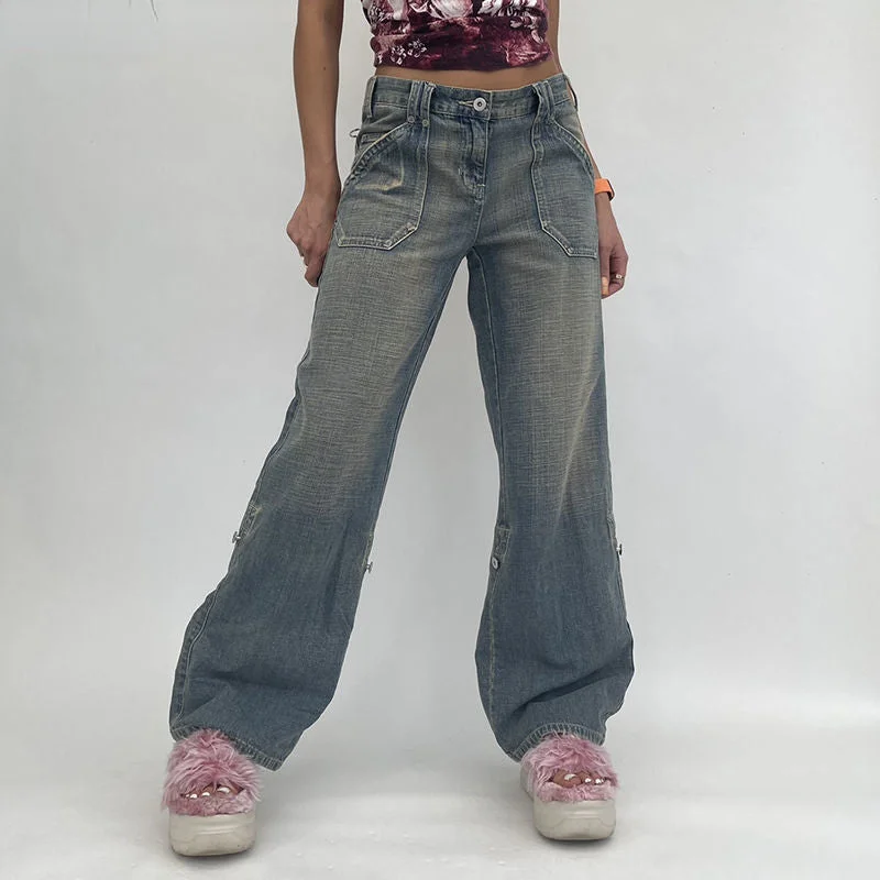 Fashion Staples DressBetty - High Waist Vintage Oversized Casual Streetwear Harajuku Straight wide Leg Jeans