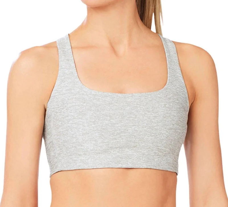 Personalized Graphic Design Define Low Impact Sports Bra In Grey