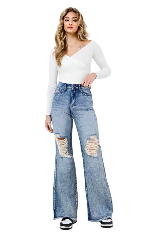Budget-Friendly Looks High Rise Wide Leg In Vintage Acid Wash Jeans