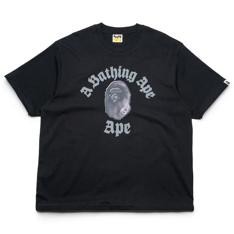 Stylish Comfort A Bathing Ape Gothic College Tee - Black