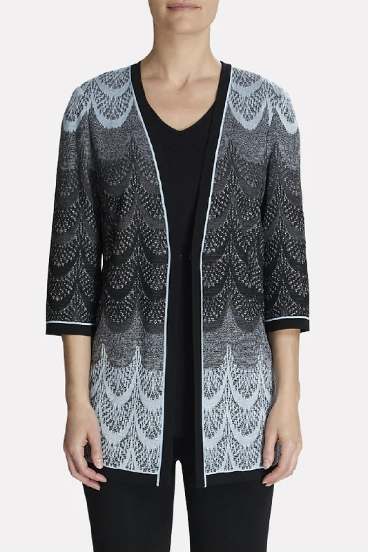 Classic Comfort Scalloped Lace Knit Jacket