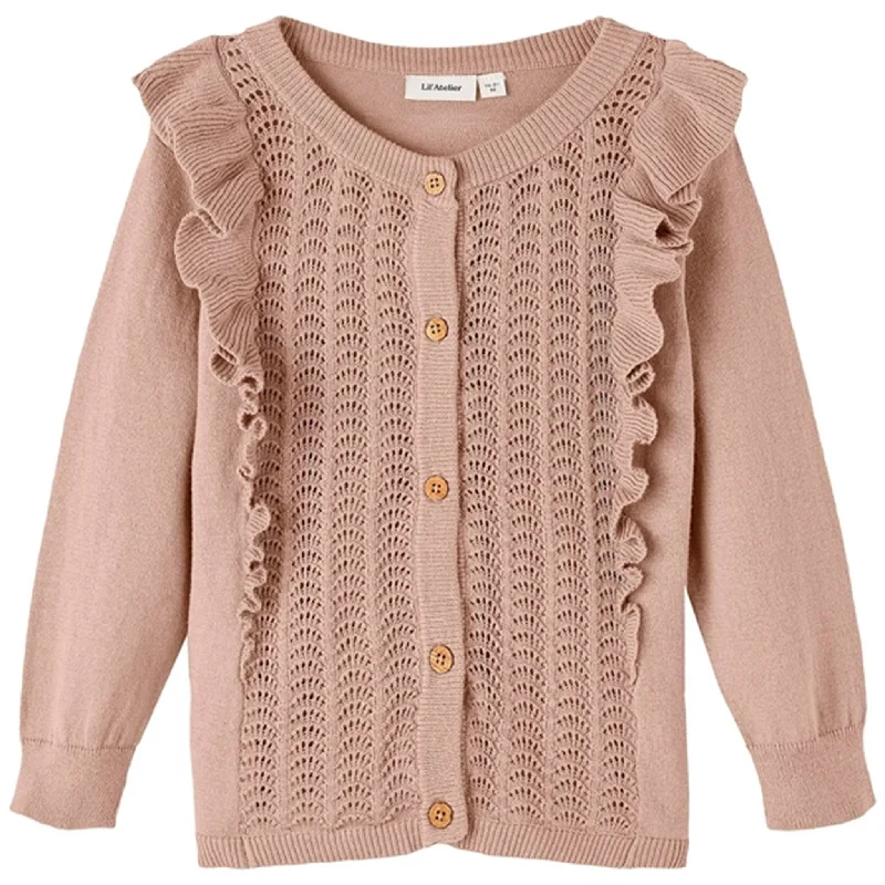 Cozy Essentials Lil'Atelier Rose Dust Lara Knit Cardigan