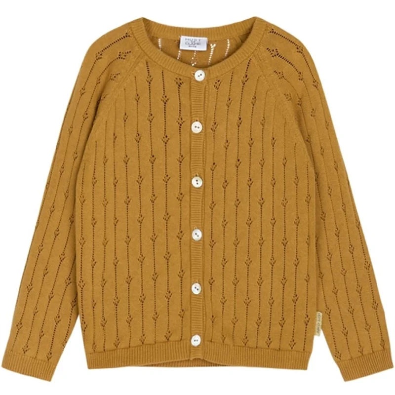 Soft Texture Hust & Claire Mini Teak Cleo Knit Cardigan