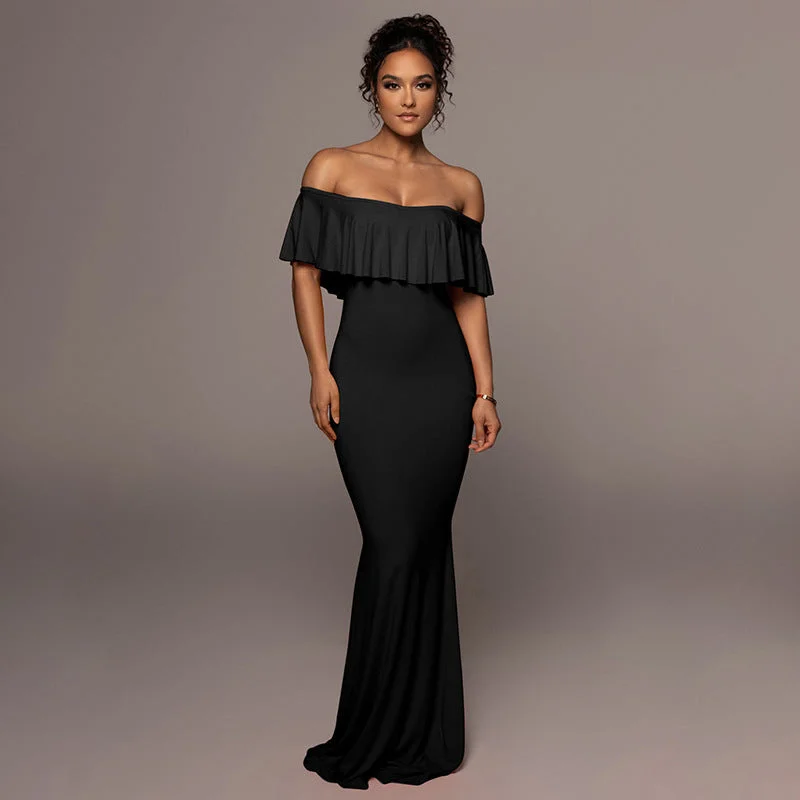 Comfortable Fit Best Dressed Strapless Gown - Black