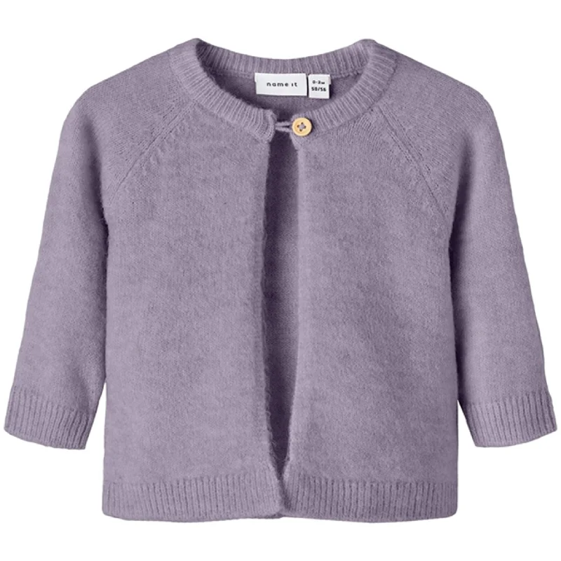 Comfortable Jeans Name it Lavender Gray Lorina Knit Cardigan