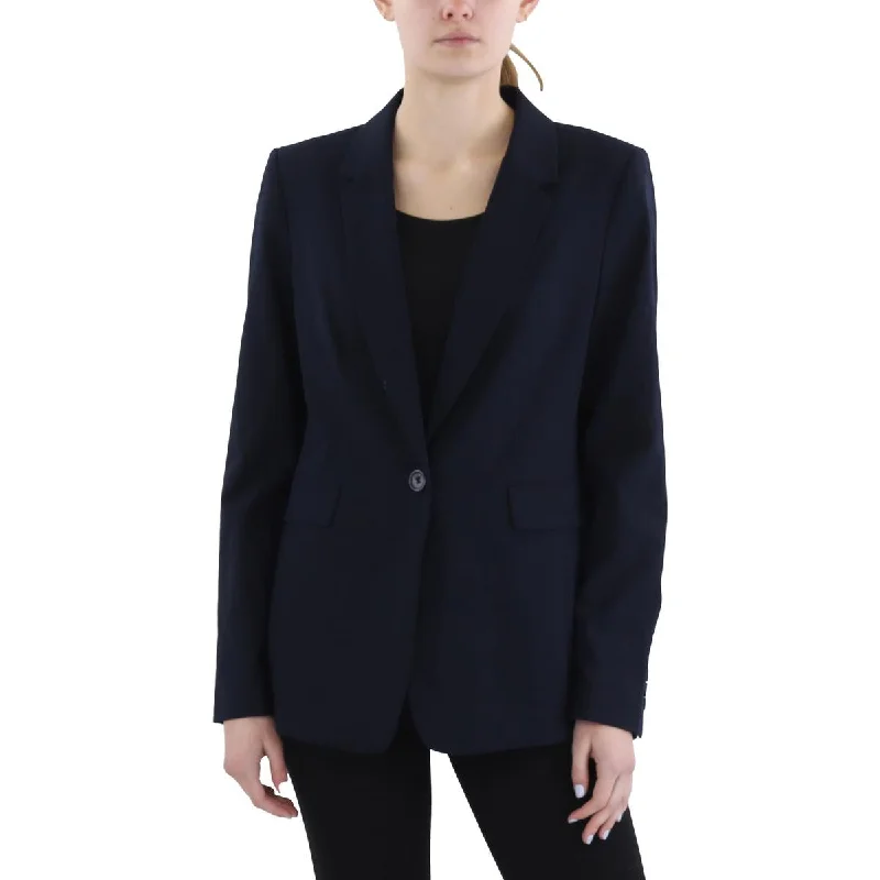 Relaxing Attire DKNY Womens Shoulder Pads  One-Button Blazer