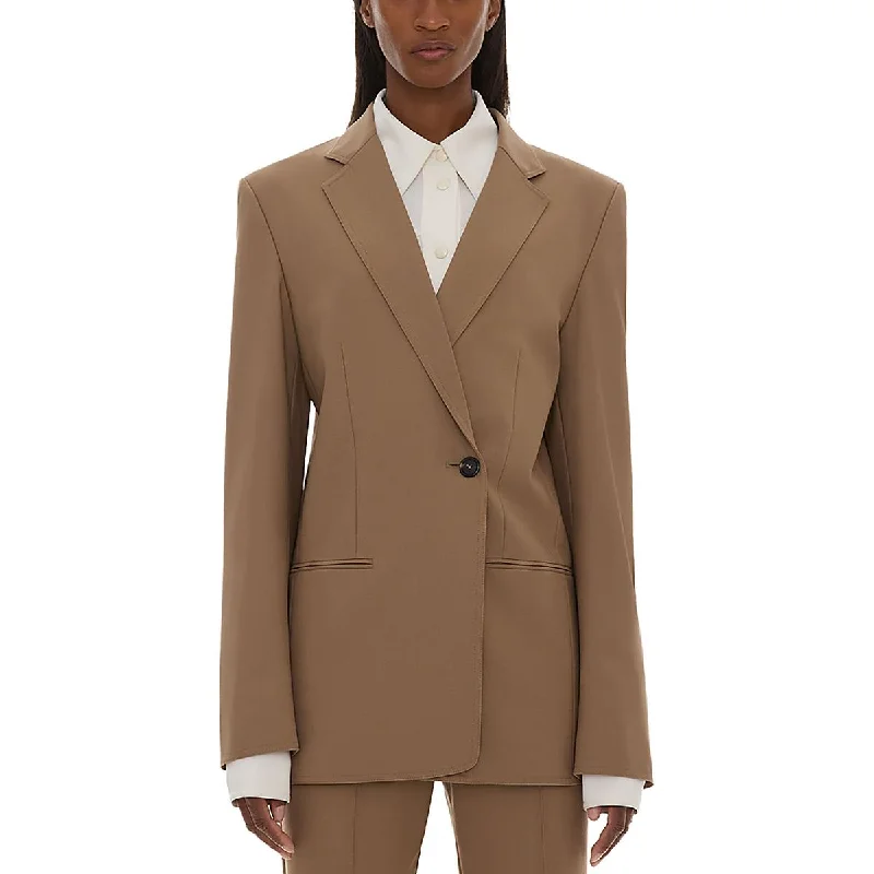 Stylish Wear Helmut Lang Womens Collar  One-Button Blazer
