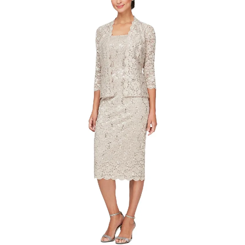 Stylish Comfort SLNY Womens Petites Lace Sequin Bolero