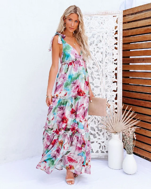 Cool Layers Beyond The Waterfall Pocketed Tiered Maxi Dress - FINAL SALE