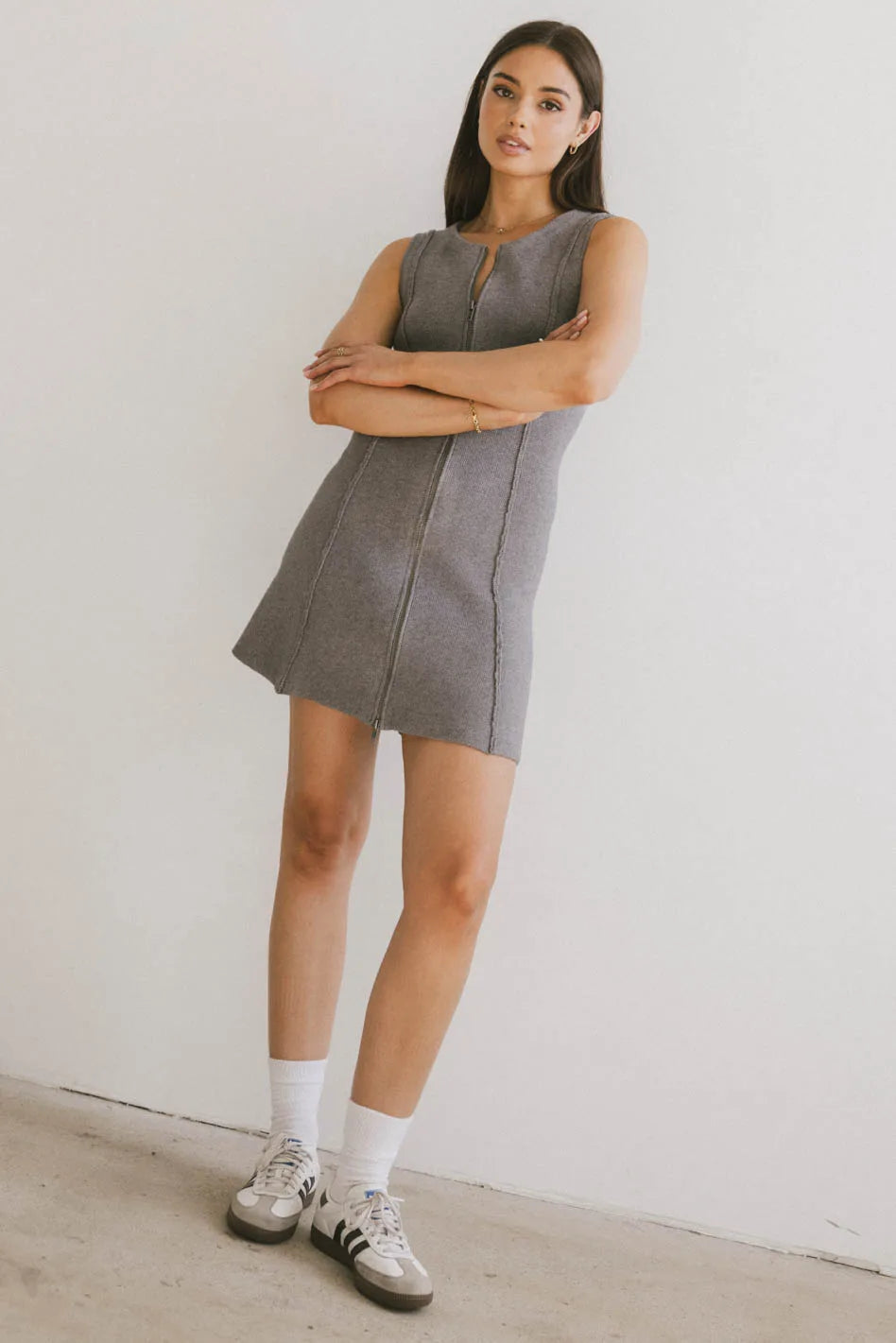 Soft Textiles Vela Zip Up Mini Dress