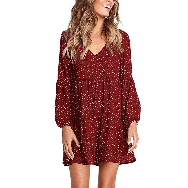 Chill Style Korban Floral Tiered Babydoll Dress