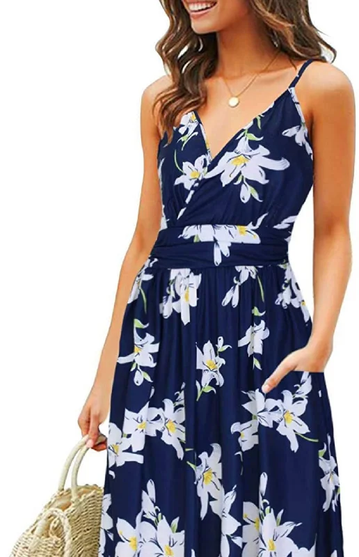 Personalized Three-Dimensional Design Stardust Pocketed High Low Patchwork Maxi Dress