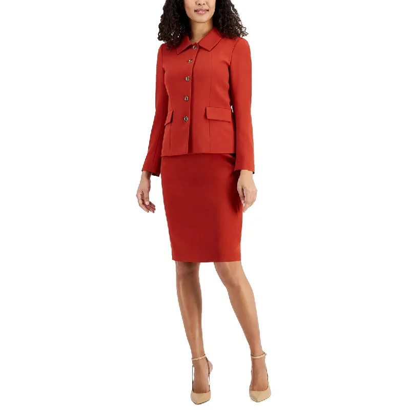 Easygoing Fashion Le Suit Womens Woven Long Sleeves Double-Breasted Blazer