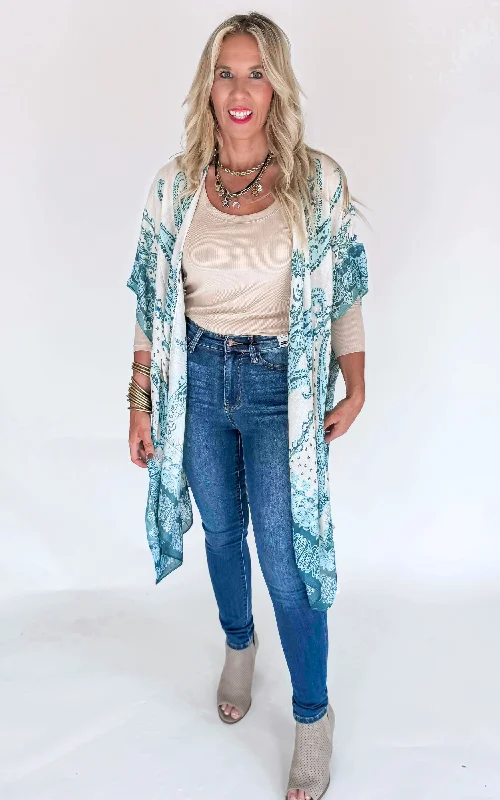 Minimalist Style Mykene Paisley Kimono - Final Sale