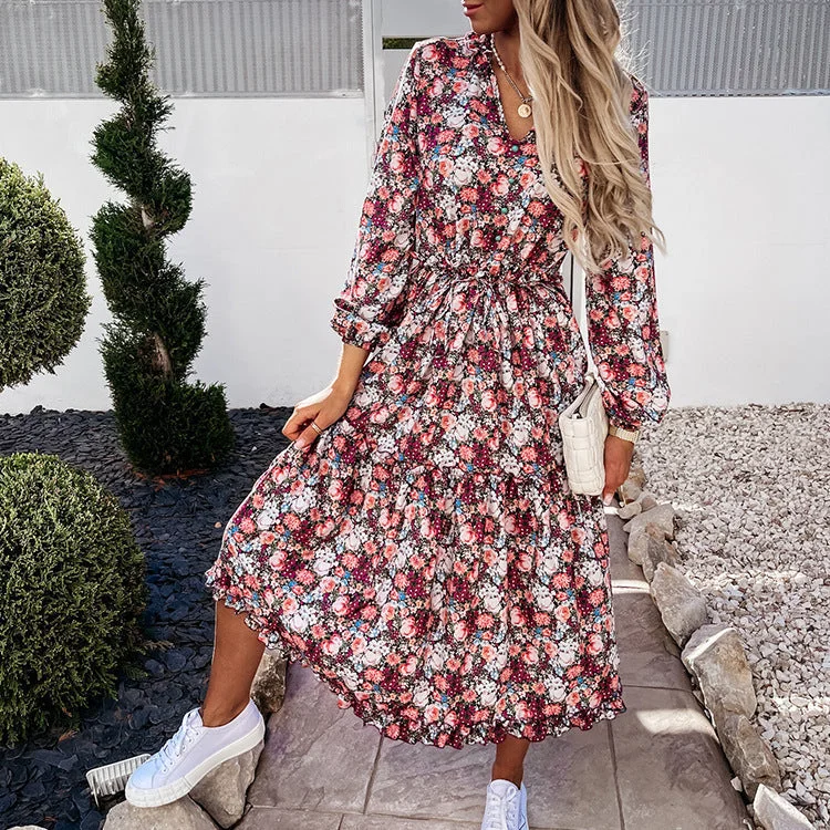 Romantic Dinner South Gate Tiered Boho Maxi Dress